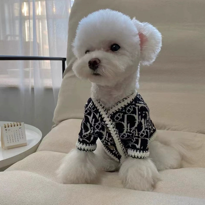 Trendy Dog Clothes Knitted Cardigan