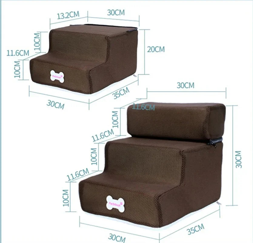 Hot Dog House Pet Stairs - 3 Steps