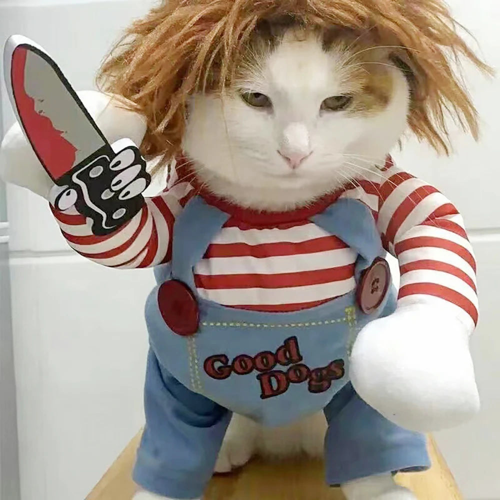 Halloween Pet Costume With Knife