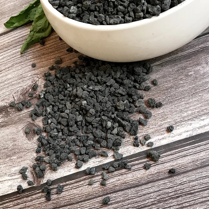 Black Volcanic Rock Particles
