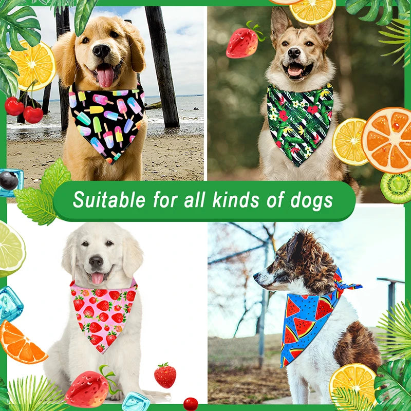 Summer Cotton Dog Bandana - Pet Accessories for Small Dogs & Cats