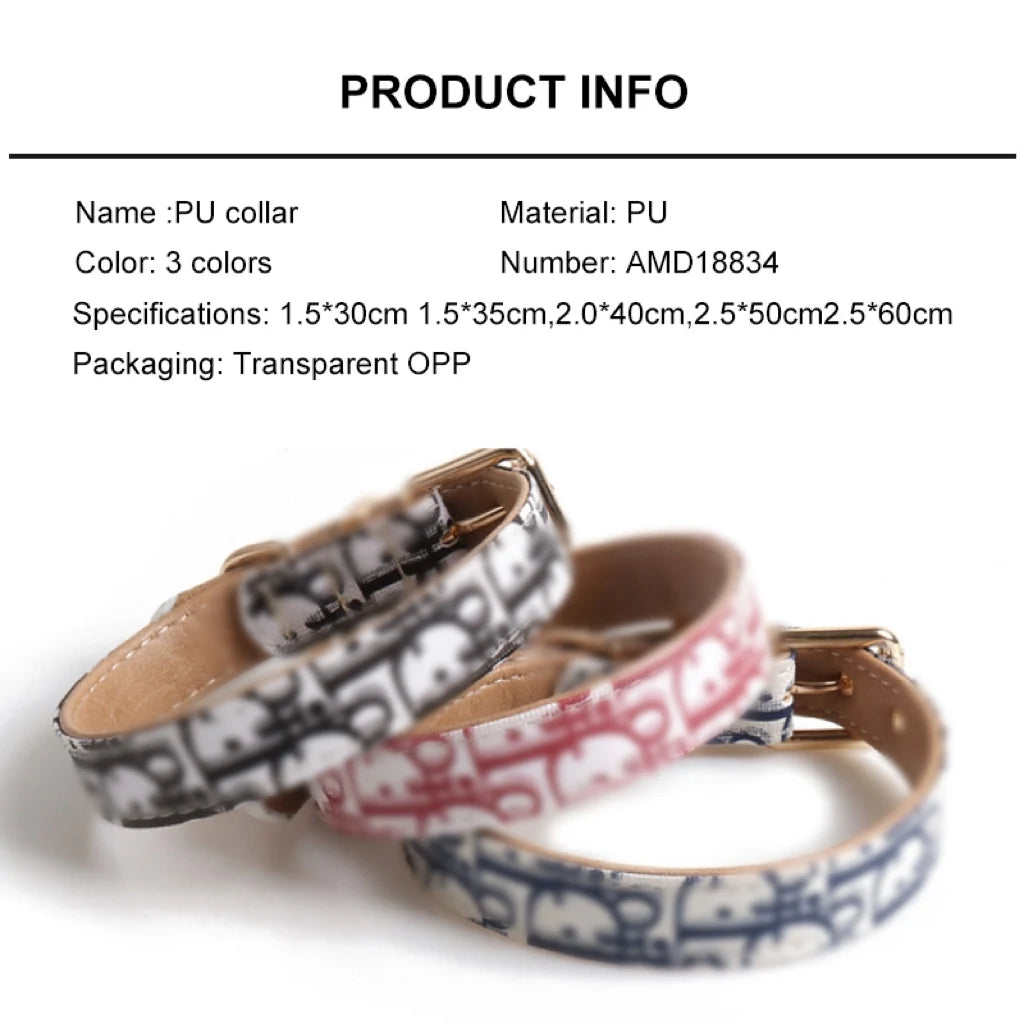 Luxury Leather Cat Collar