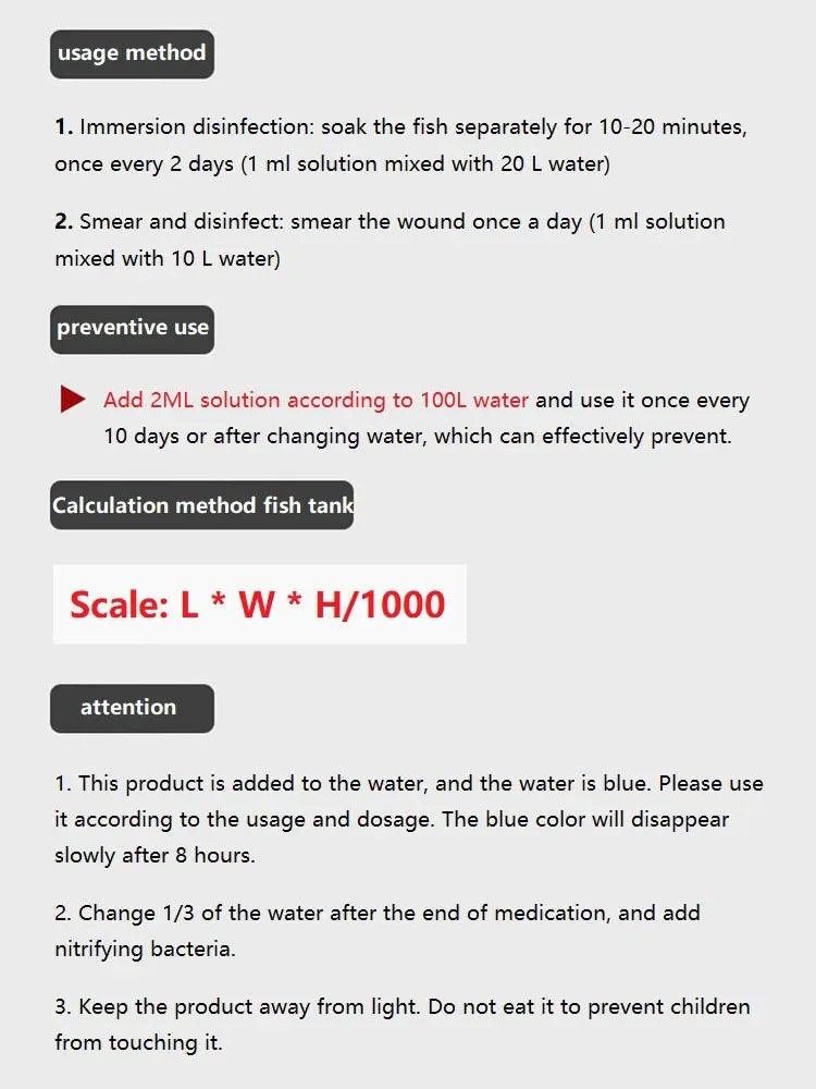 Methylene Blue (Aquarium Fungal Solution)