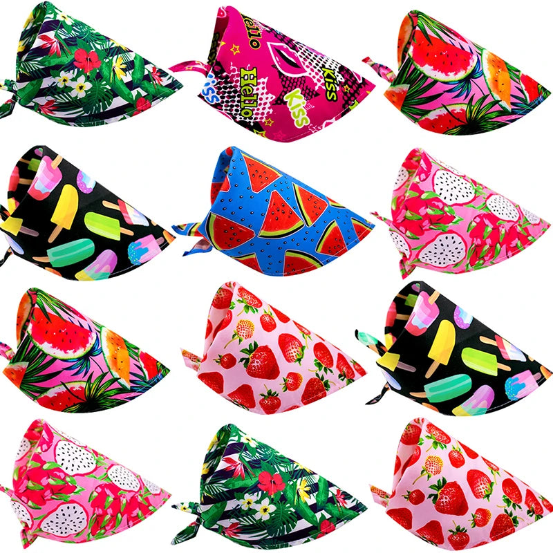 Summer Cotton Dog Bandana - Pet Accessories for Small Dogs & Cats
