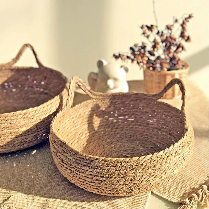 Woven Rattan Cat Bed - Removable Upholstery