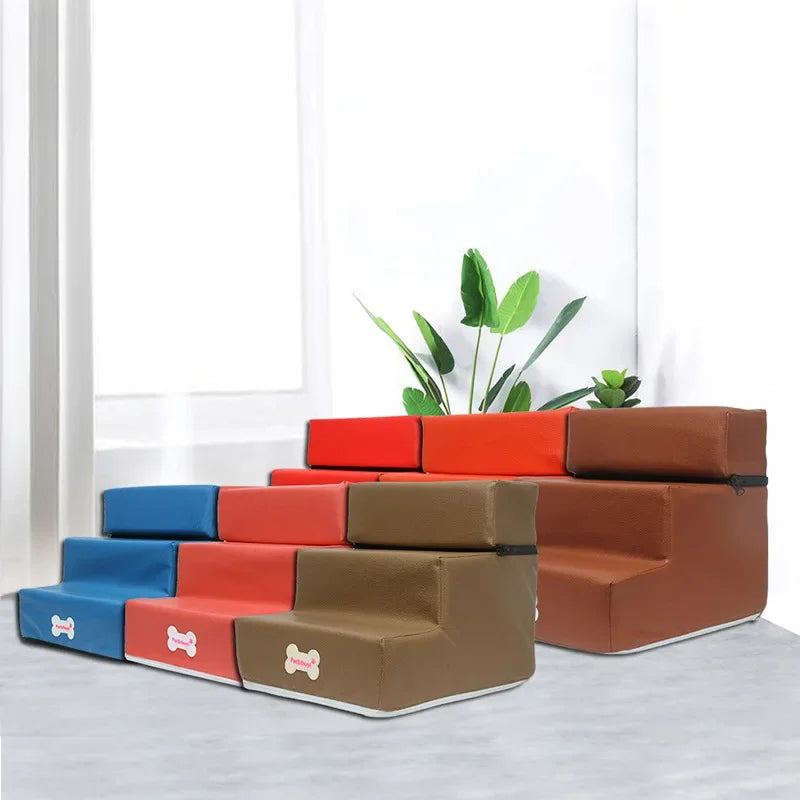 Hot Dog House Pet Stairs - 3 Steps
