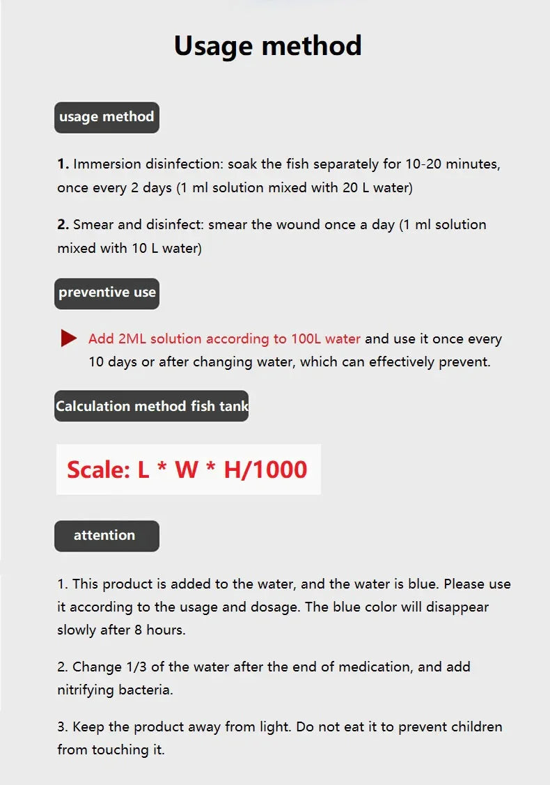Methylene Blue (Aquarium Fungal Solution)