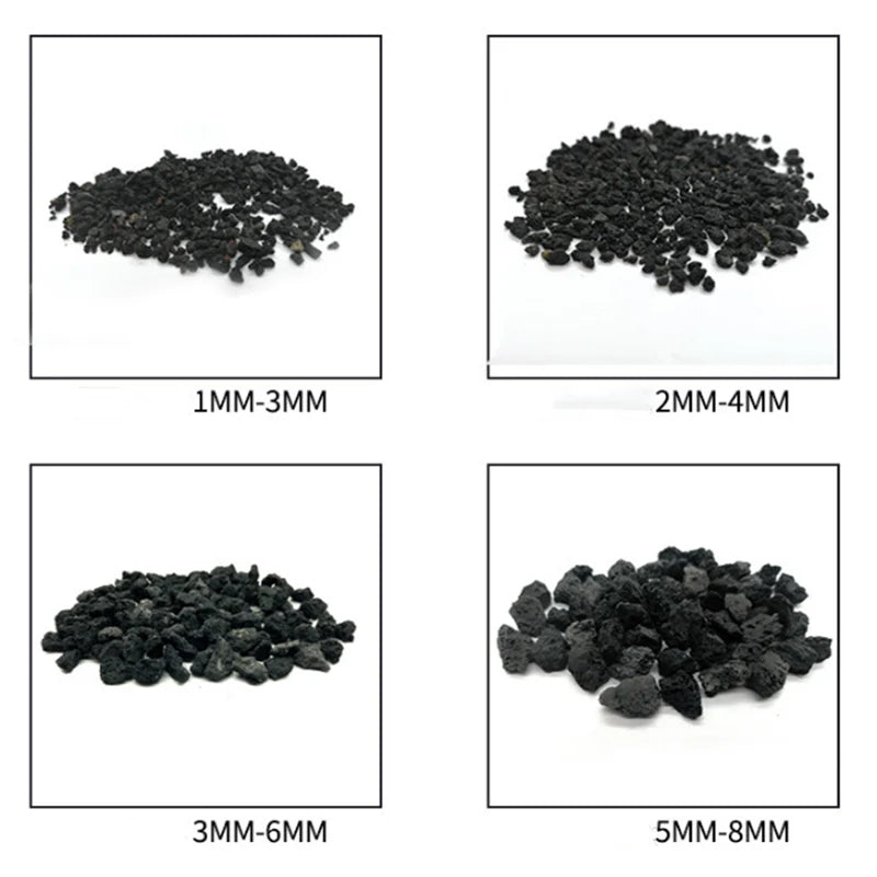 Black Volcanic Rock Particles