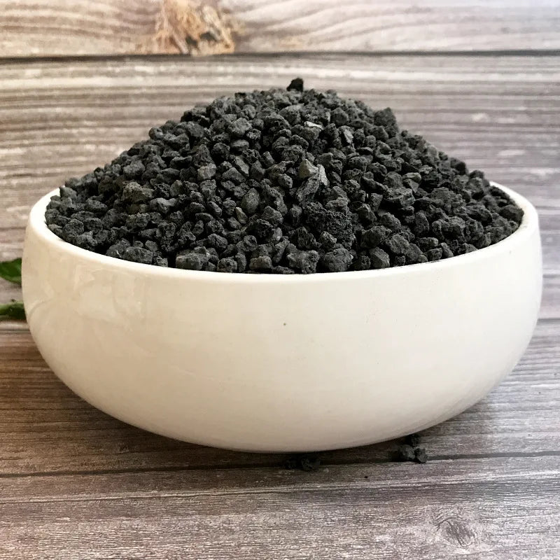 Black Volcanic Rock Particles