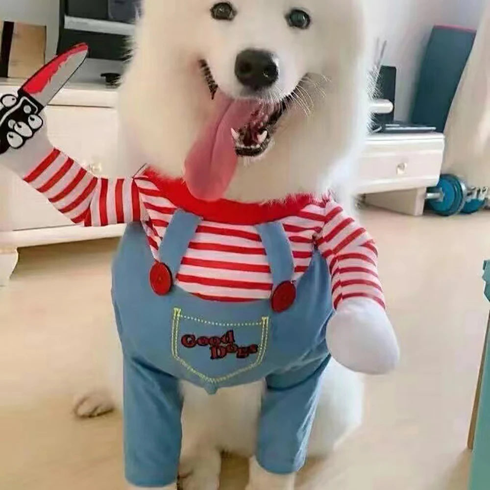 Halloween Pet Costume With Knife