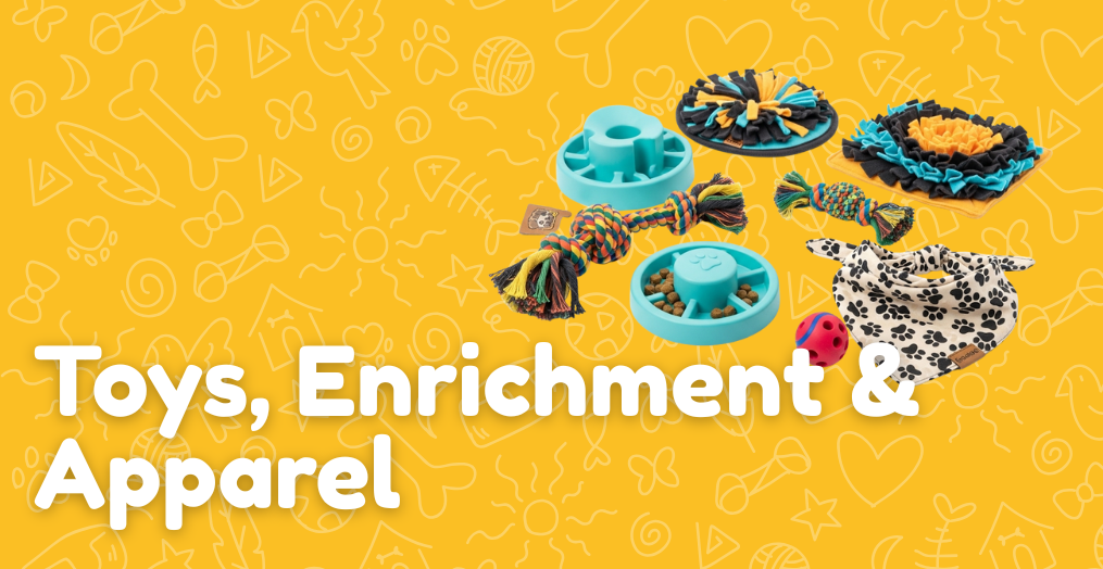 Toys, Enrichment & Apparel