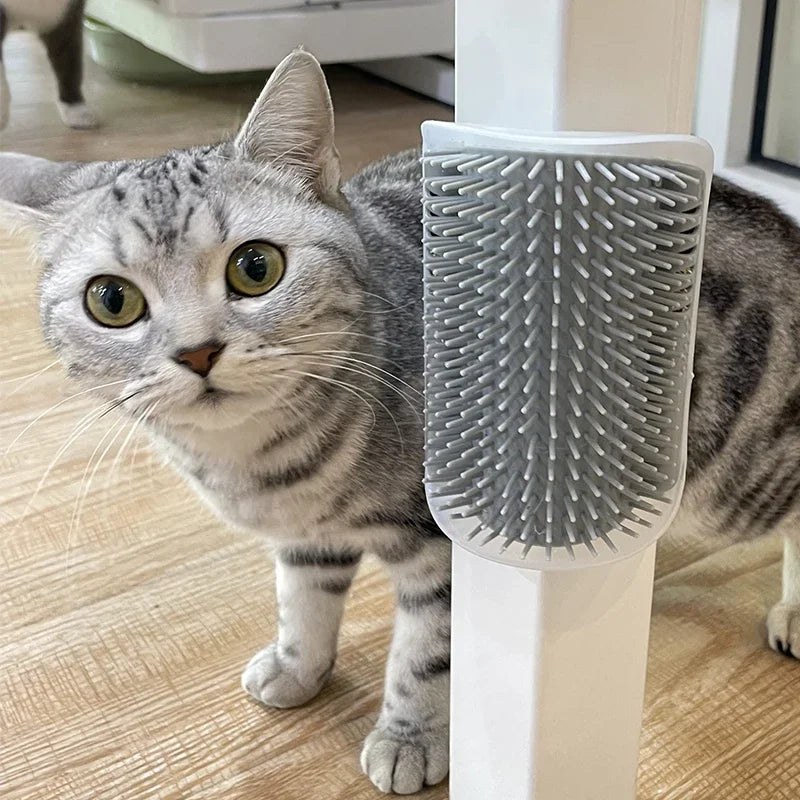 Cat Corner Self-Grooming Brush with Catnip