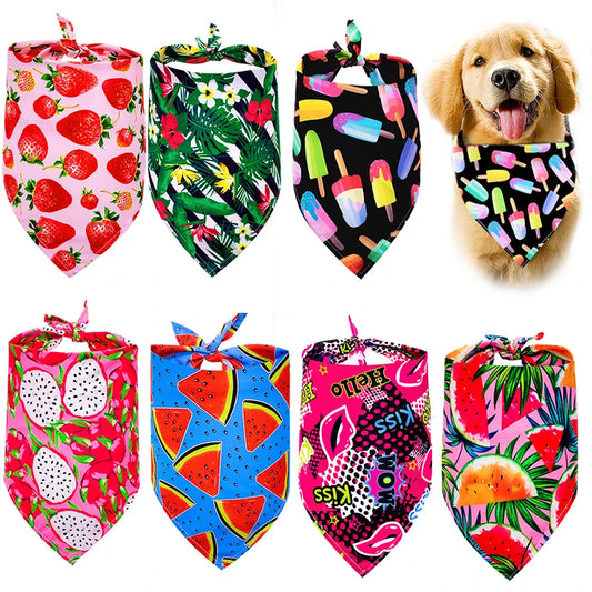 Summer Cotton Dog Bandana - Pet Accessories for Small Dogs & Cats