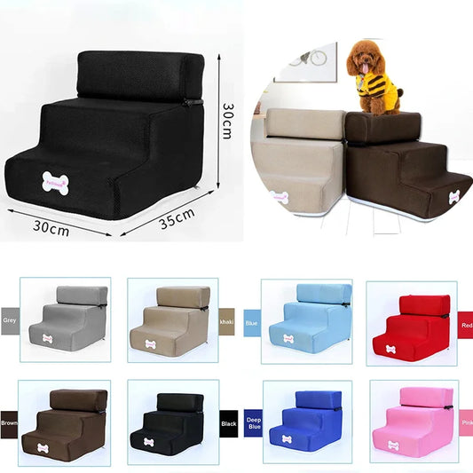 Hot Dog House Pet Stairs - 3 Steps