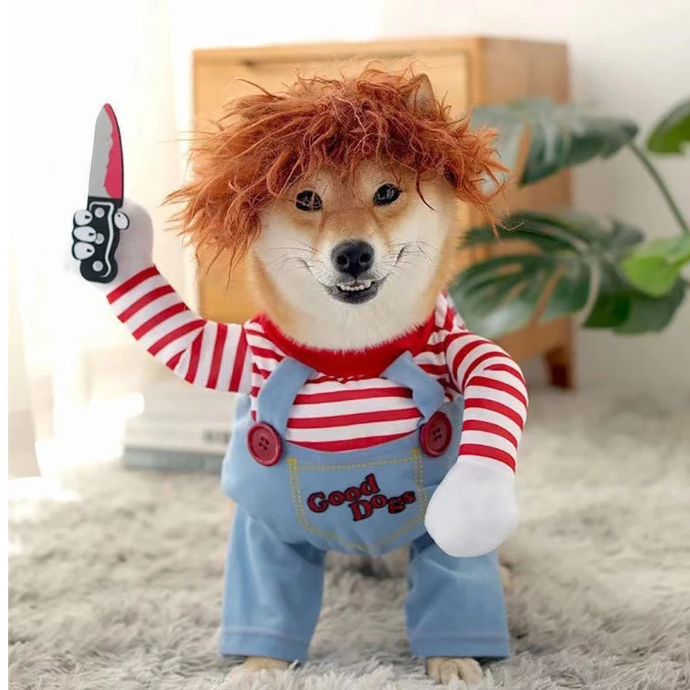 Halloween Pet Costume With Knife