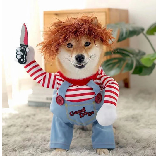 Halloween Pet Costume With Knife