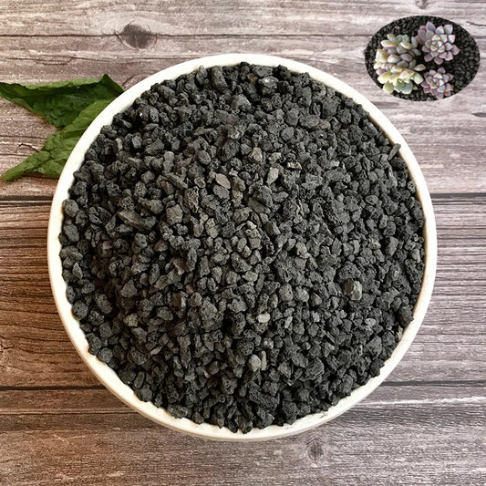 Black Volcanic Rock Particles